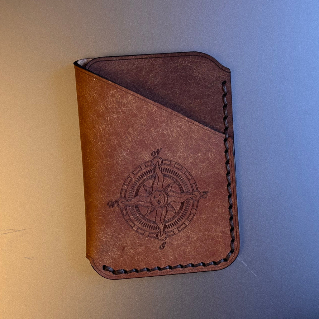 Compass EDC Leather Card Wallet.