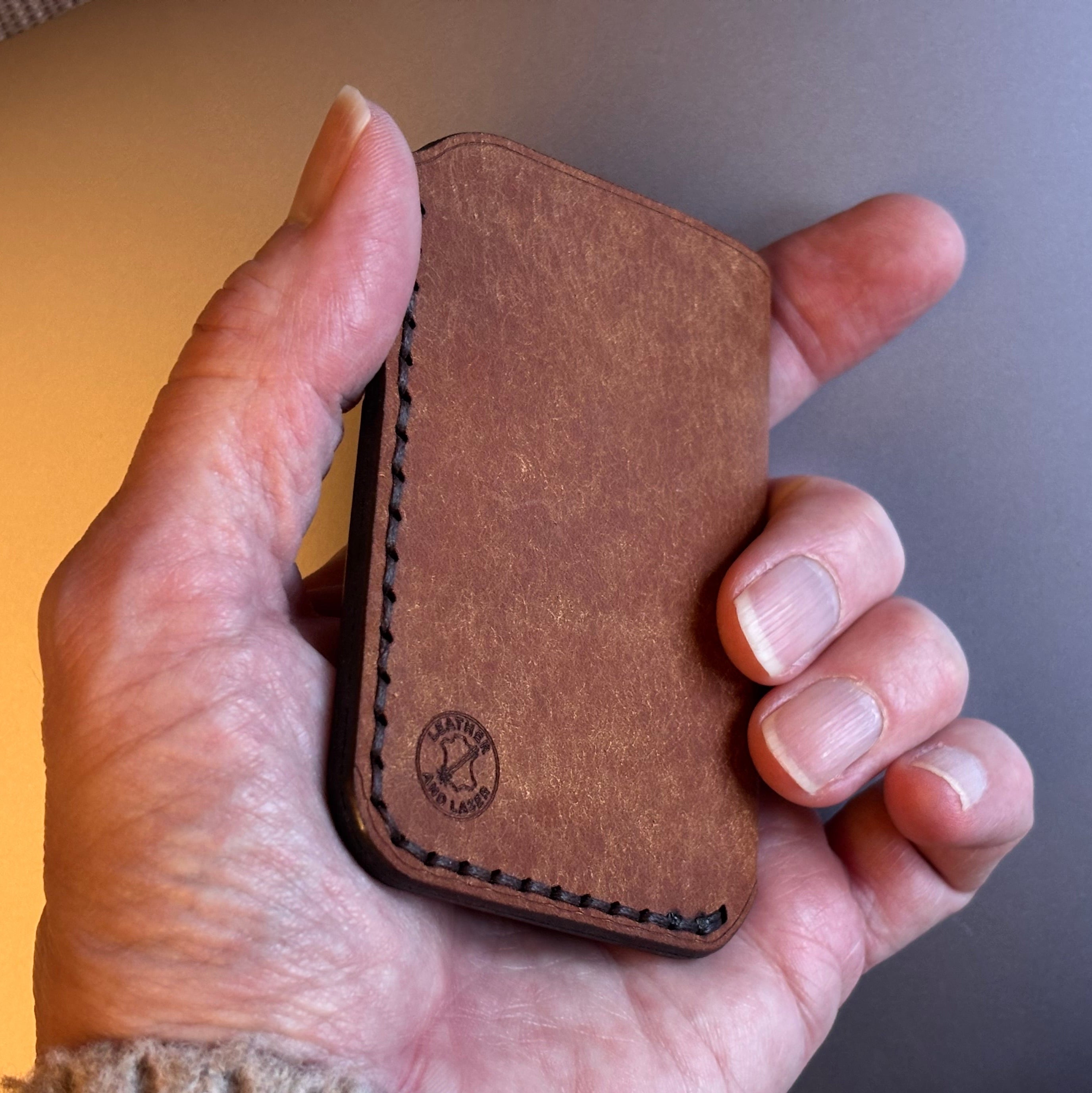 Compass EDC Leather Card Wallet.